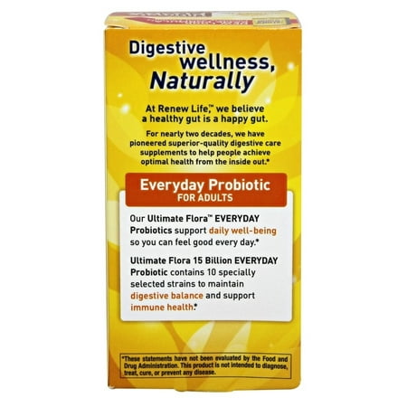 Renew Life - Ultimate Flora Everyday Probiotic For Adults 15 Billion - 60 Capsules
