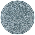 thumbnail image 3 of JONATHAN Y SANTA MONICA 6' Round Area Rug, Charleston Vintage Filigree Textured Weave - Teal/Gray, SMB106F-6R, 3 of 4