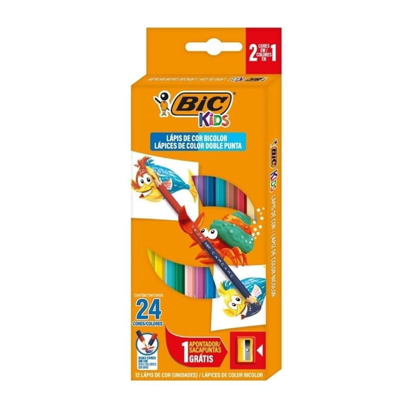 Colores BIC Evolution Mina Gruesa 12 Piezas