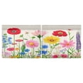 thumbnail image 3 of Wildflowers 27"x24" Linen Look Cafe Curtain Set with Privacy and UV Protection, 3 of 8