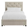 thumbnail image 2 of Furniture of America Bethn Transitional Fabric Storage Twin Bed in Beige, 2 of 7