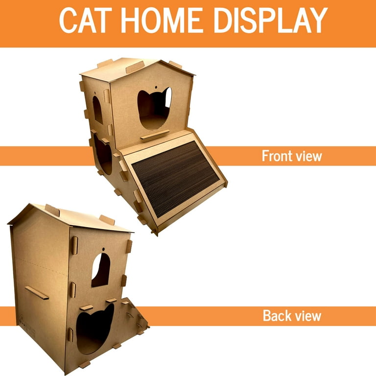 Cardboard Cat Homes Cat Mansion with 200 lb. test corrugated