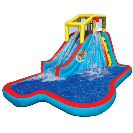 Banzai Slide N Soak Splash Park Kids Inflatable Outdoor Backyard