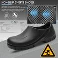 thumbnail image 4 of Chef Shoes Men, Non Slip Oil Water Resistant Safety Comfortable Work Shoes for Men Women Nursing Kitchen Garden Restaurant Food Service Black Clogs, 4 of 7
