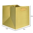thumbnail image 2 of IN-JOOYAA Square Gift Bags Small Paper Gift Bags with Handles 10 Pcs (Gold, 8 x 8 x 8 in), 2 of 6