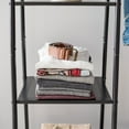 thumbnail image 5 of IRIS USA Clothes Rack with 4 Metal Shelves, Freestanding Clothing Racks for Hanging Clothes, Easy to Assemble, Standing Metal Sturdy Garment and Accessories Rack, Small Space Storage Solution, Black, 5 of 8