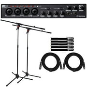 Steinberg UR44 USB Audio Interface with Microphone Boom Stands Package