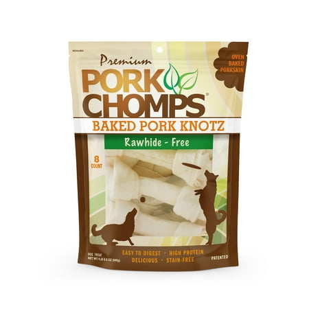 UPC: 0015958978875 | Premium Pork Chomps 7 Rawhide-Free Baked Pork Knotz 8 Count