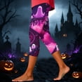 thumbnail image 6 of Yeaiivve Womens Funny Cute Printed Tights Stretch High Waist Workout Leggings Halloween Ghost Graphic Skinny Pants Holiday Family Party Costumes XL, 6 of 8