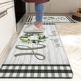 thumbnail image 3 of Farmhouse Kitchen Rugs Mats Sets of 2 Cushioned Anti Fatigue Kitchen Mats for Floor Non Slip Memory Foam Green Kitchen Floor Mats Waterproof Comfort Standing Desk Mats for Sink, 17"x28"+17"x47", 3 of 6