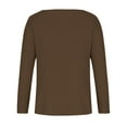 thumbnail image 3 of Turilly Women's Casual Tops Solid Color V-Neck Long Sleeved Regular Sleeve Top, 3 of 4