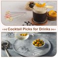 thumbnail image 4 of Uxcell 5 Pcs Palillos de Cóctel de Acero Inoxidable, Palillos de Martini de 4.7 Pulgadas, Pinchos de Metal Reutilizables para Bebidas, Aceitunas, Aperitivos, Decorativos de Frutas, Dorado (Pluma), 4 of 7