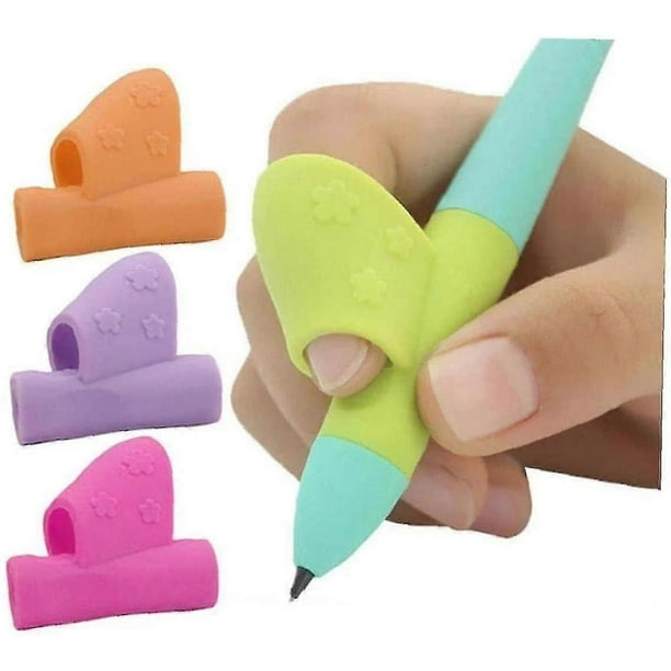 1pc Pencils Handle The Right Hand Helps Children Learn To Hold The Pen And Write Posture Correction Pencil Grips Loops Random Color