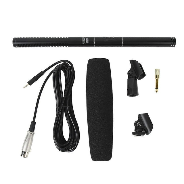 Microphone à condensateur cardioïde professionnel avec connecteur XLR à 3 broches pour caméscope reflex numérique, interview, enregistrement vidéo