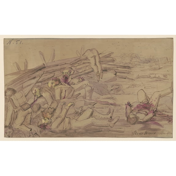 Stone River rebellion Canvas Wall Art (20" x 30")