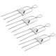 thumbnail image 1 of Clearance 4 Skewers, 14-inch Stainless Steel, 3 Pointed Metal Skewers With Push Rods, Vegetables, Marshmallows, 1 of 4