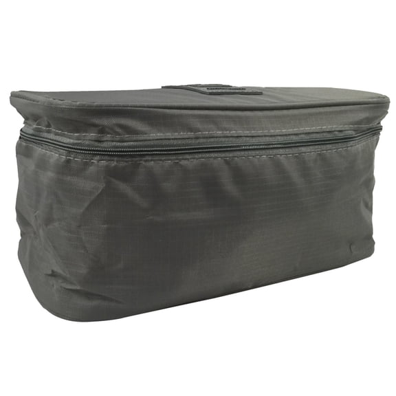 K-cliffs Nylon Organizer Multi Pocket Travel Pouch Liner Carry Case with Handle, Grey