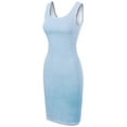 thumbnail image 6 of Made by Olivia Women's Sleeveless Basic Stretchable Denim Midi Dress, 6 of 7