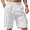 #(New) White, variant on CYiJun Men's Casual Cargo Shorts Elastic Waist Drawstring Hiking Shorts for Work Athletic Travel Outdoor with Multi Pockets