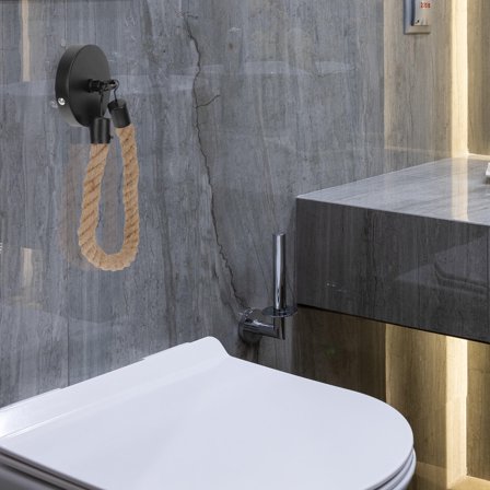 WRITWAA 1 Pc Unique Paper Towel Holder Black Matte Spray Paint for Living Room