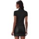 thumbnail image 2 of Camisetas cortas de punto de manga corta con cuello alto alto para mujer Luz negra. M Luz negra. M Xishao ropa, 2 of 2