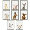 thumbnail image 6 of Kate and Laurel Sylvie Female Baby Bunny Rabbit Animal Print Portrait Framed Canvas Wall Art by Amy Peterson, 18x24 Gray, 6 of 6