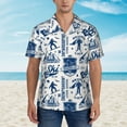 thumbnail image 4 of Daiia Skiing Enthusiast Hawaiian Shirt for Men Gentle Cotton Regular Short Sleeve Casual-XX-Large, 4 of 9