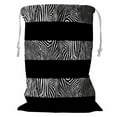 thumbnail image 1 of Bolsa para la colada ABPHQTO con cesto de almacenamiento negro de cebra a rayas 45x60 cm, 1 of 3