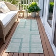 thumbnail image 6 of Addison Rugs Chantille Indoor/Outdoor Transitional Geometric Teal Washable Runner Rug, 2'3" x 7'6", 6 of 6