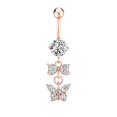 thumbnail image 1 of Anneau Papillon en Acier Inoxydable Piercing Bijoux Anneau de Ventre, 1 of 10