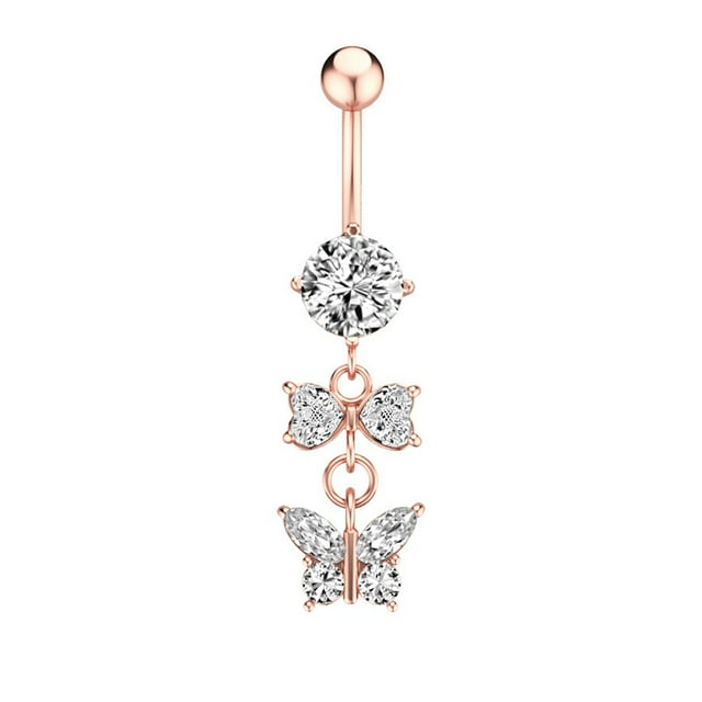 Anneau Papillon en Acier Inoxydable Piercing Bijoux Anneau de Ventre