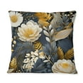 thumbnail image 3 of Designart "Golden Grey Garden Enigma" Floral Printed Throw Pillow, 3 of 5
