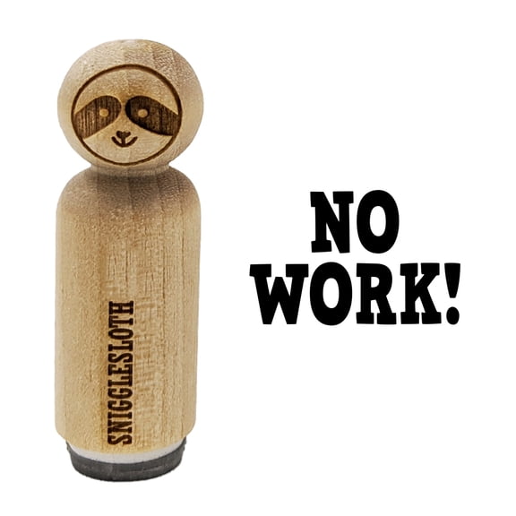 No Work Teacher Fun Text Rubber Stamp for Scrapbooking Crafting Stamping - Mini 1/2 Inch
