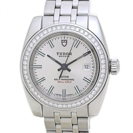 Pre-Owned TUDOR Classic Collection Diamond Bezel M22020-0004 Women's Stainless Steel... (Good)