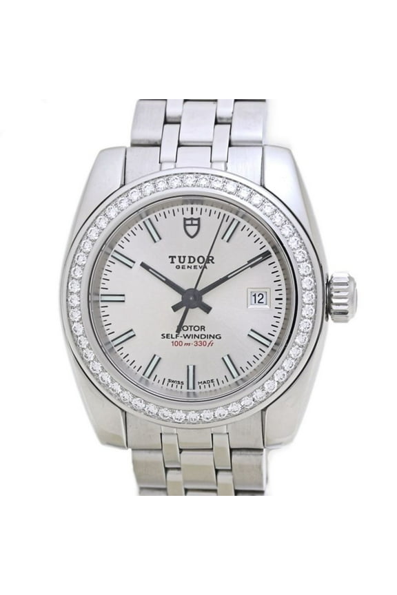 Pre-Owned TUDOR Classic Collection Diamond Bezel M22020-0004 Women's Stainless Steel... (Good)