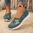 thumbnail image 3 of Casual Flat Shoes Embroidered Design Breathable Comfortable Summer Fashion Slip On Loafers, 3 of 6