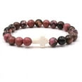 thumbnail image 4 of Trendy Beaded Bracelet With Natural Agate Stones - Stylish Cross Pendant Bracelet - Elegant Jewelry For Daily Wear, 4 of 9