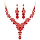 thumbnail image 5 of Collar de aleación Sonducket 3 unidades/juego elegante nupcial con diamantes de imitación Rojo 2Conjunto, 5 of 6