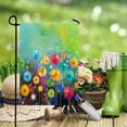 thumbnail image 2 of Seasonal Nature Spring Summer Autumn Winter Flowers Double Sided House Flag Garden Banner 28" x 40",Floral Watercolor Rainbow Dandelion Poppy Garden Flags for Yard Outdoor Decoration, 2 of 5