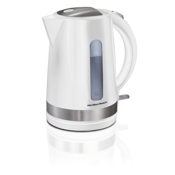 Proctor Silex 7 Cups 1.7-Liter Plastic Cordless Electric Kettle in White  985120360M - The Home Depot