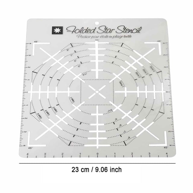 Sewing Ruler, Folded Star Template, Multipurpose Bowl Pattern Sewing Template, DIY Craft Stencil Cut Tool Household Vintage Threader Crafts for Adults And Thread for Hair Sewers Travel Kits for Adults