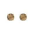 thumbnail image 3 of Clara Pucci 2Ct Champagne Round Cut VVS1 Push Back Stud 18k Solid hypoallergenic Gold Designer Earrings For April, 3 of 7