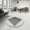 thumbnail image 4 of Ahgly Company Machine Washable Indoor Square Transitional Sonic Silver Gray Area Rugs, 7' Square, 4 of 7