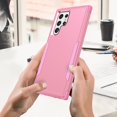 thumbnail image 5 of Dteck for Samsung Galaxy S22 Ultra Case, Slim Pocket-Friendly Hybrid Silicone Bumper Shockproof Tough Rugged Case,Pink, 5 of 6