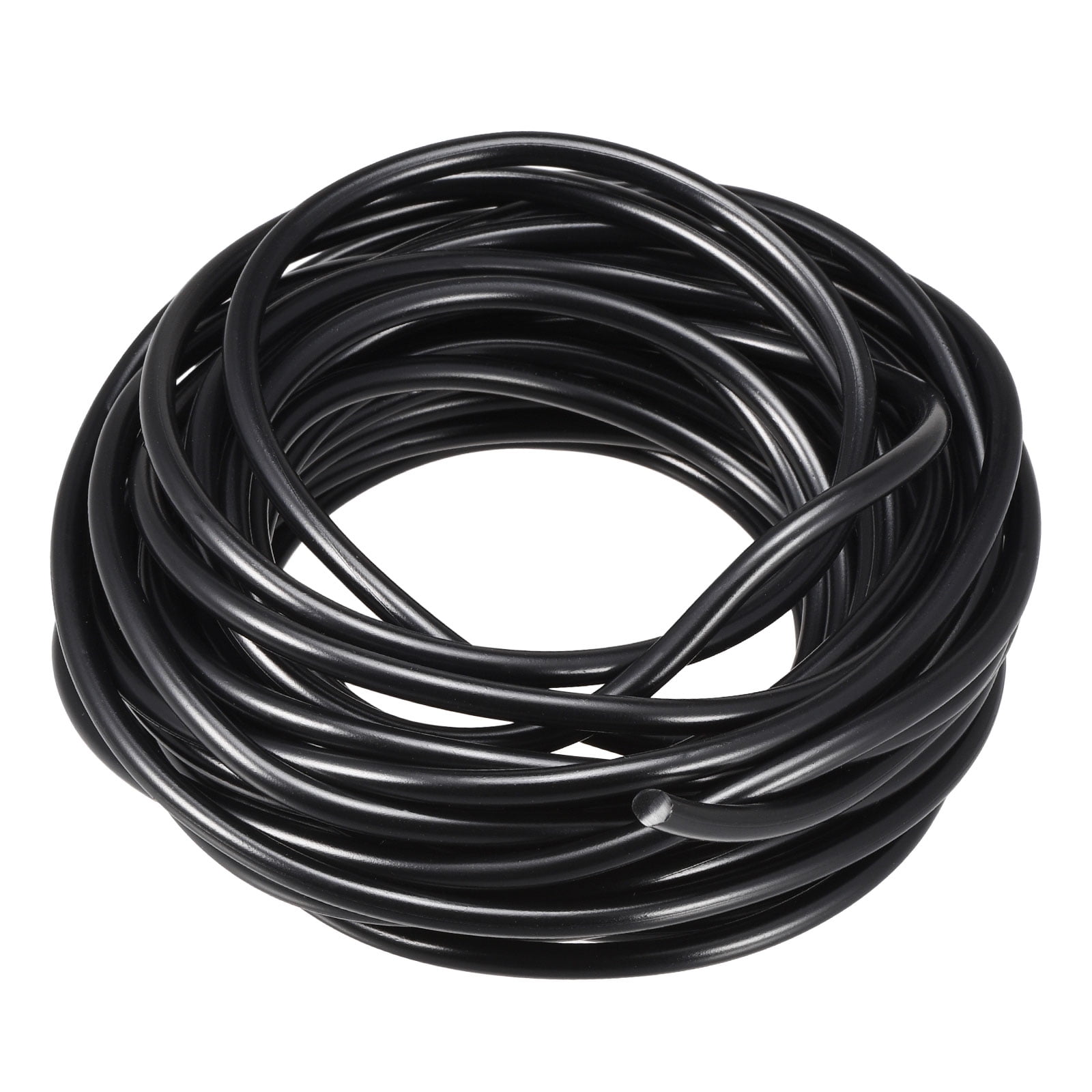 Solid Rubber Cord Tubing 19.7ft 4mm Dia Black Rubber Tube for DIY Craft