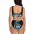 thumbnail image 3 of Daiia Hungry Tyrannosaurus Women's Bikini Set Two Piece Swimsuit High Waisted Bikini Adjustable Straps Bikini Perfect for Beach, Pool, and Summer Vacation-Medium, 3 of 9