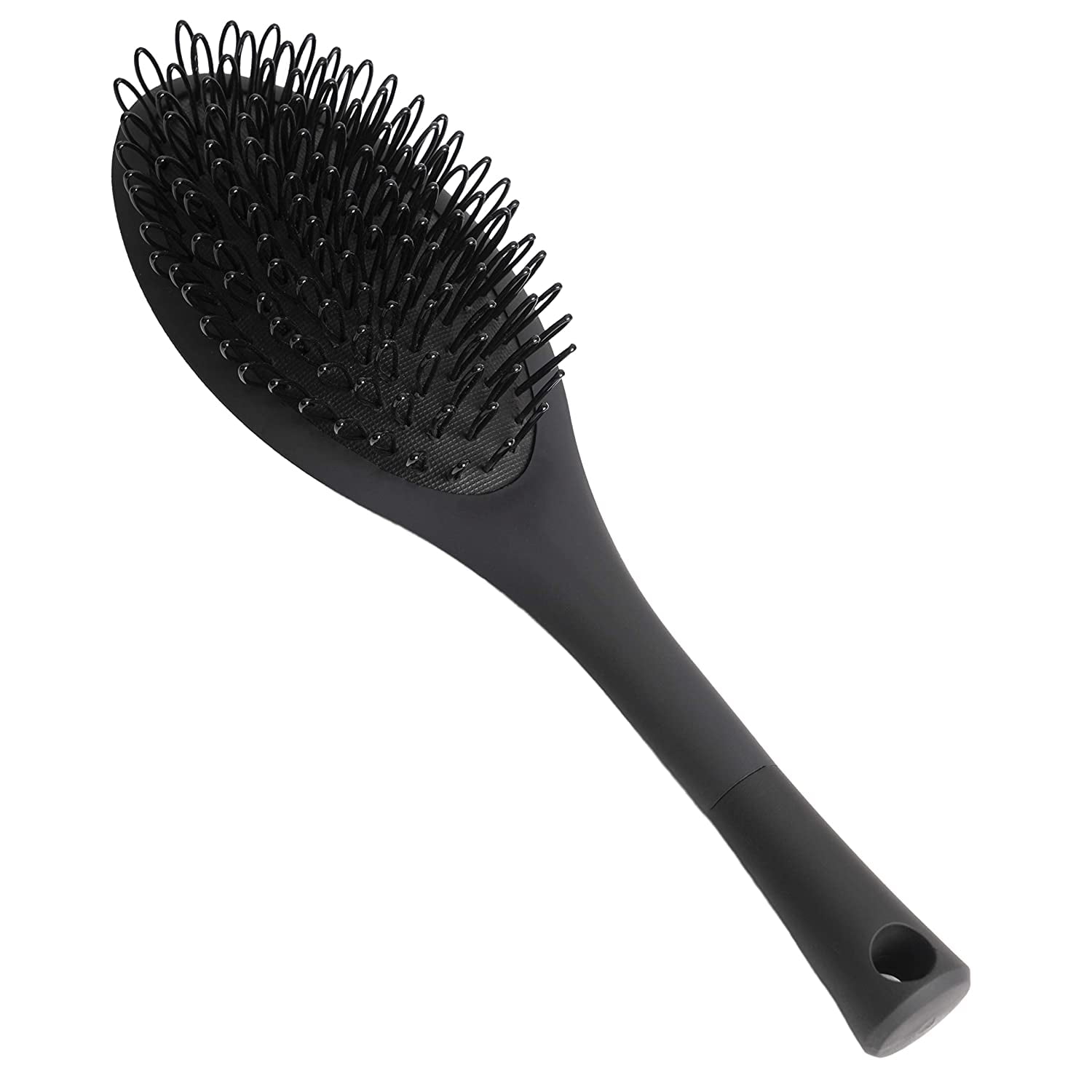 The Hair Shop Black Loop Brush - Salon Professional Grade with Matted Black  and Ergonomic Design - Safe Detangler Tool for 100% Remy Human and  Synthetic Hair Extensions and Wigs 