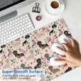 thumbnail image 4 of Long Mouse Pads for Desk,Dachshund and Flower Desk Mats on Top Of Desks, Desk Mouse Pad Extra Large with 3mm Non-Slip Base and Stitched Edge for Gaming,Office,Work,Home 31.5"x15.7", 4 of 6
