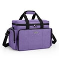 thumbnail image 1 of Bolsa de maquillaje BAFASO, tamaño grande, con separadores extraíbles, color morado, 1 of 8