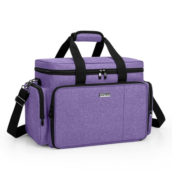 Bolsa de maquillaje BAFASO, tamaño grande, con separadores extraíbles, color morado